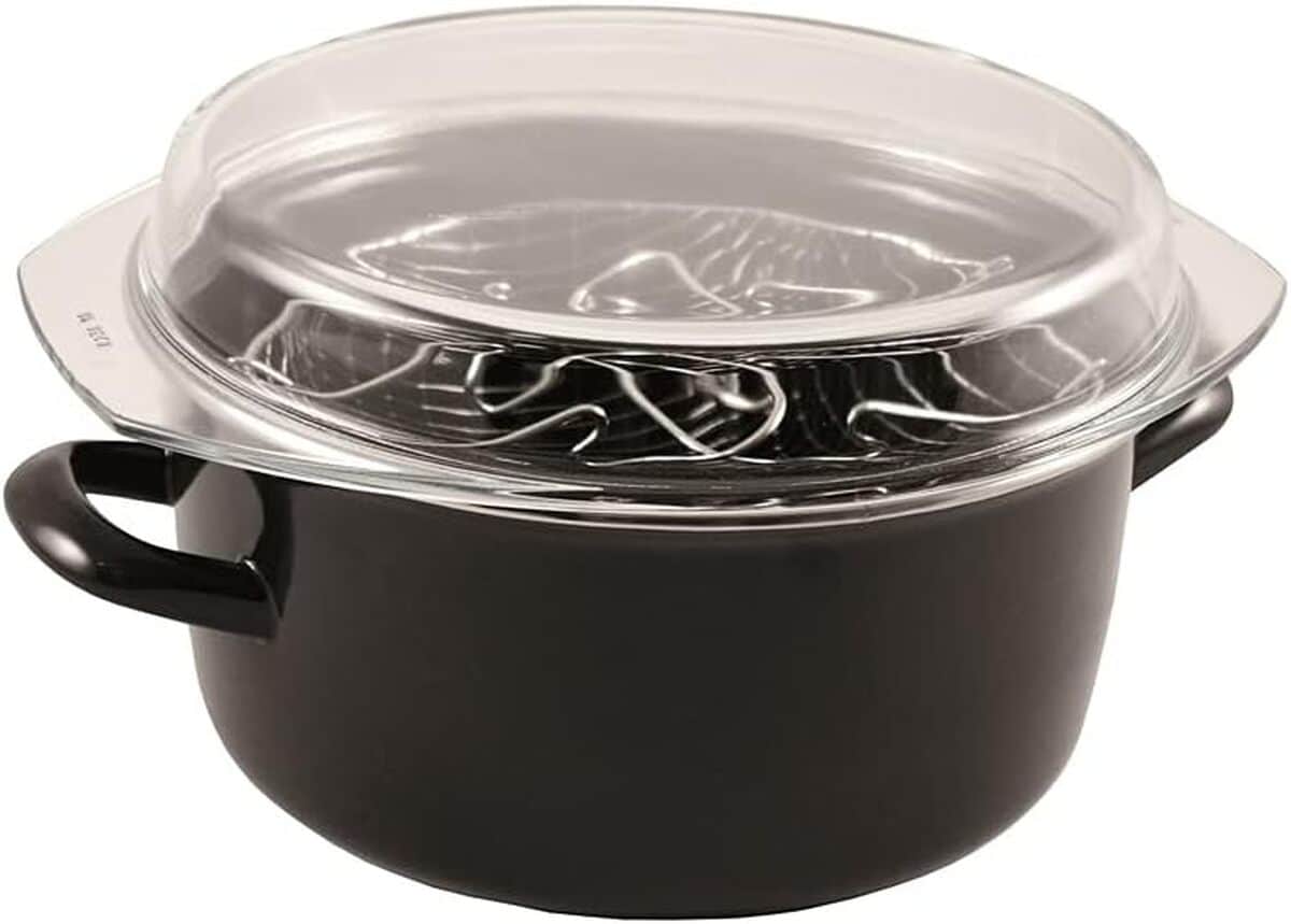 Olla Baumalu 312852 - Con Tapa De Acero Inoxidable, Forma Curva, Ideal Para Cocinar Mariscos