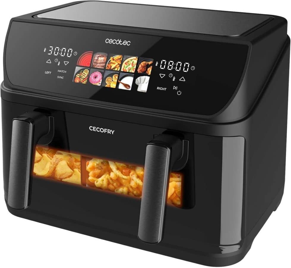 Friteuse à Air Chaud HealthyFry France MAF20P0PBK - 1200W, 2,1L, Noire