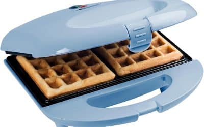 Test Bestron : gaufrier rétro bleu pour gaufres de Bruxelles