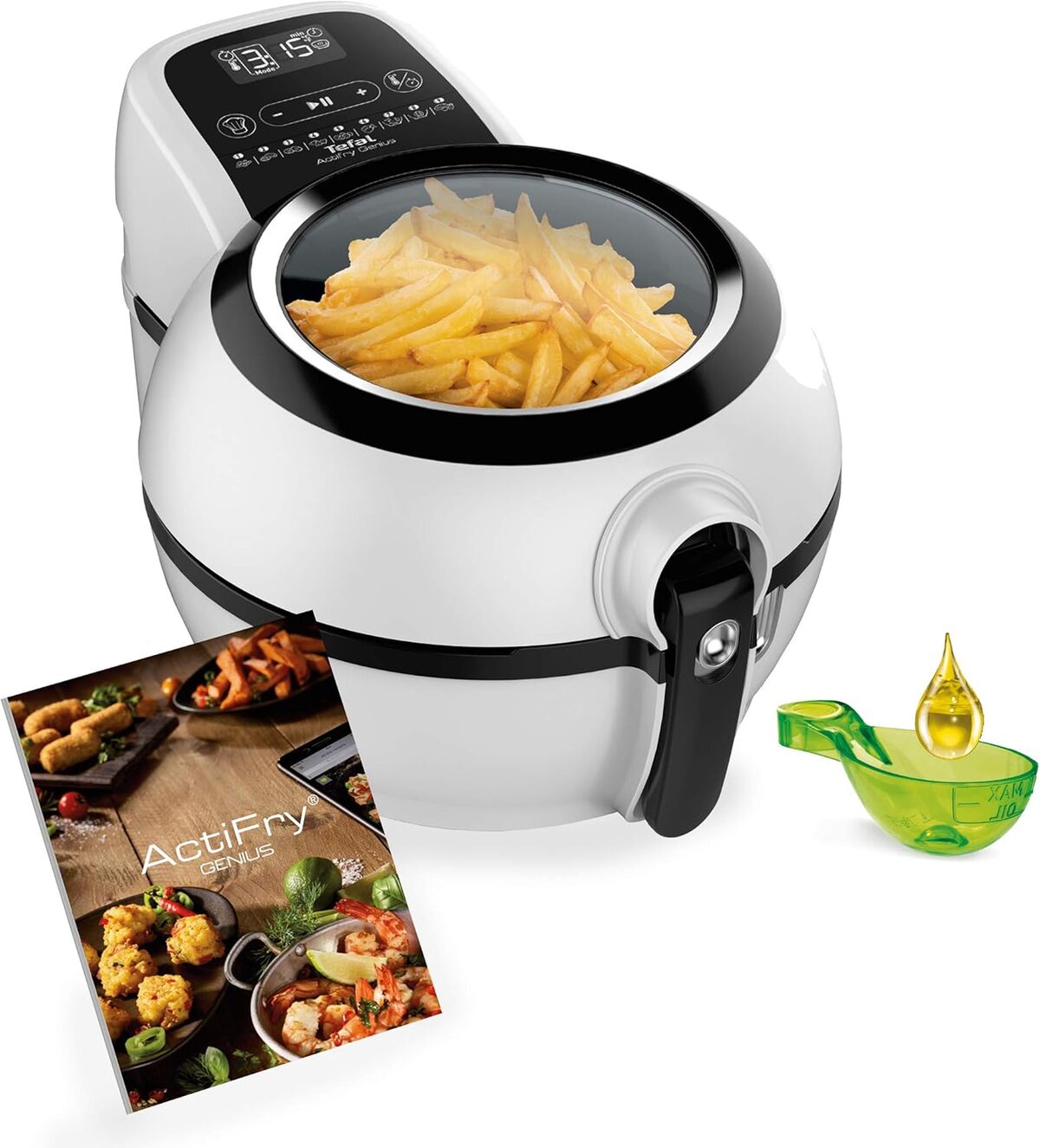 SPARES2GO Lid Compatible with Tefal Fits Actifry Genius XL Fryer (Black