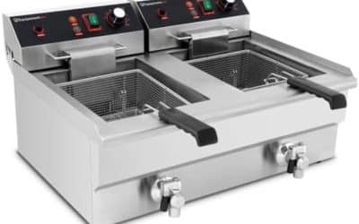 Test de la friteuse inox Equipementpro : 2 x 16 litres avec robinet