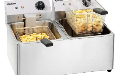 Test : friteuse double Bartscher Snack IV 16L 6500 W en acier inoxydable