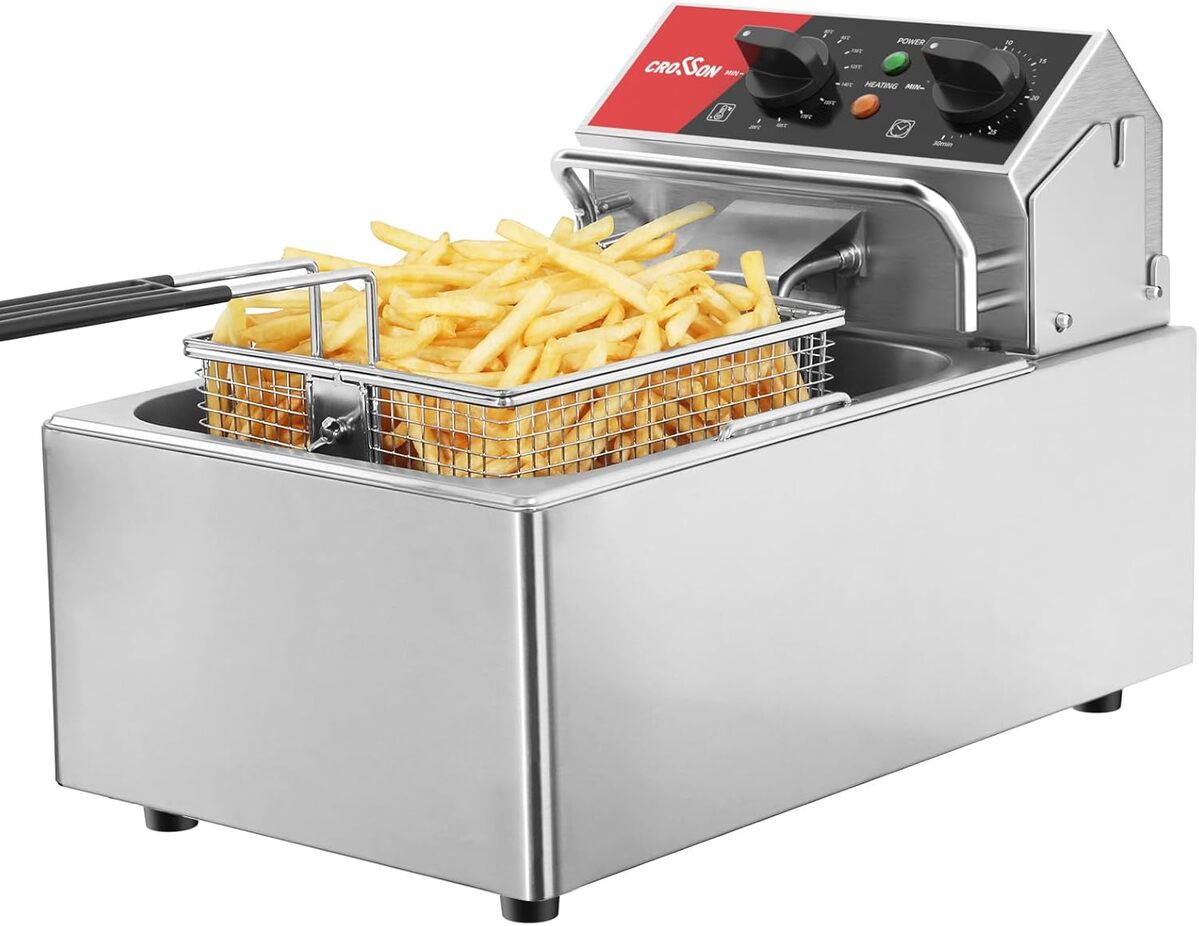 Friteuse Électrique CROSSON 4L | Minuterie 30min Huile Amovible
