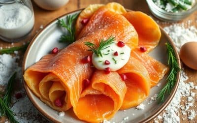 Recette de galettes roll au saumon fumé de Cyril Lignac