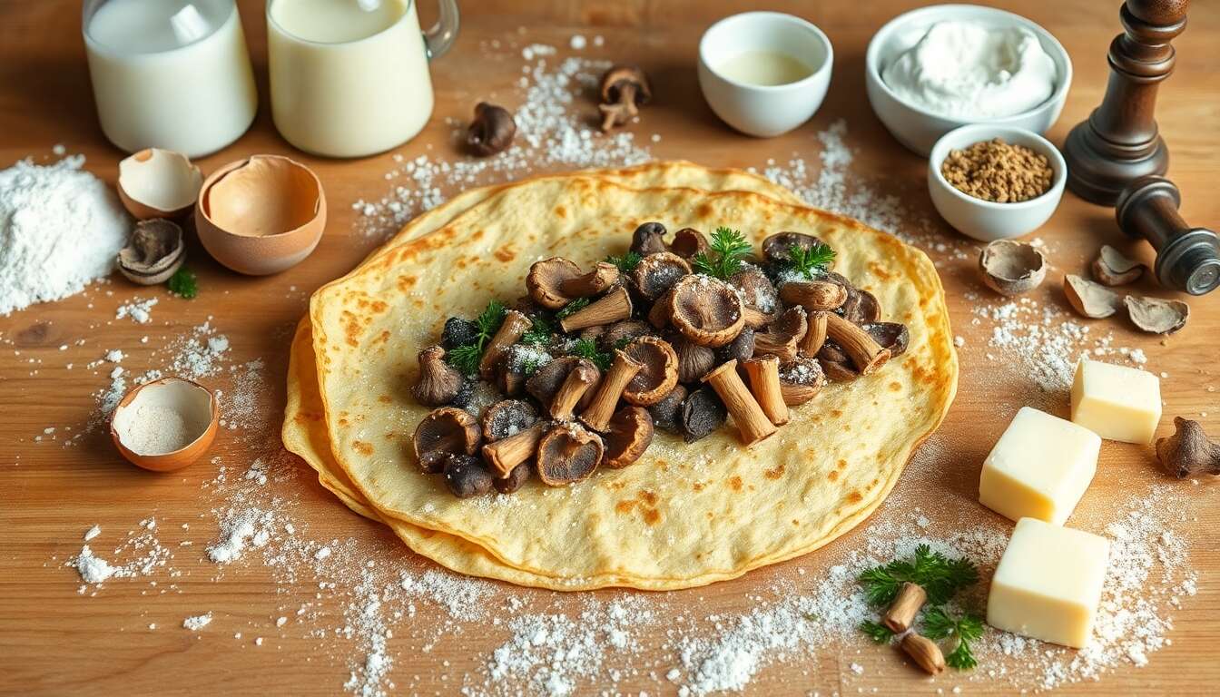 Crêpes forestières fourrées : recette facile et savoureuse