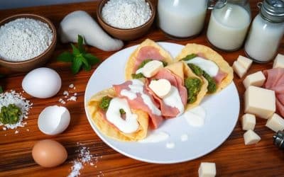 Crêpes Salées au Jambon, fromage de Chèvre et Pesto d&rsquo;Artichauts