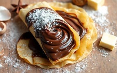 Crêpes tourbillon au cacao et à la pâte à tartiner Bonne Maman