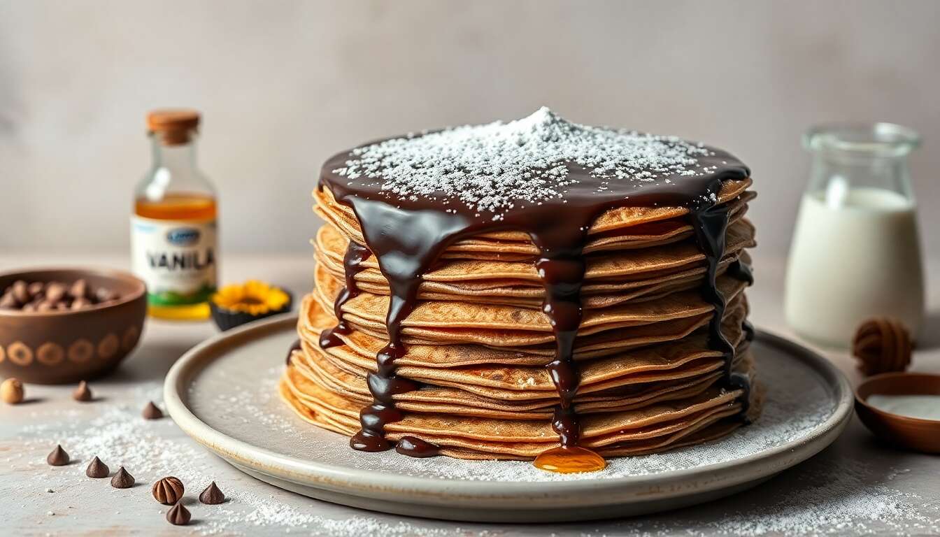 Gâteau de Crêpes au Chocolat Noir : recette Gourmande