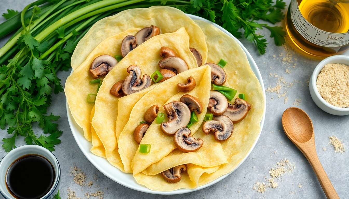Crêpes légères aux poireaux et champignons : la recette facile