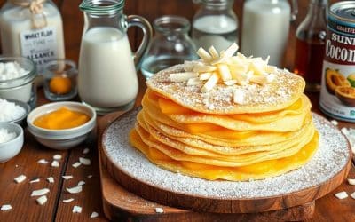 Mille-Feuille de Crêpes à la Confiture Ananas-Passion et Crème Coco