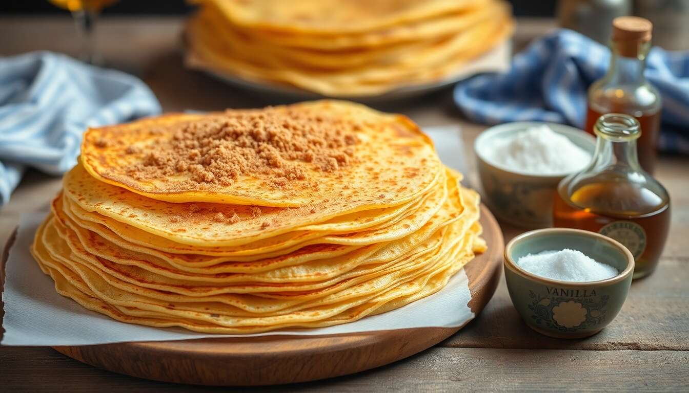 Crêpes à la cassonade : recette facile et savoureuse