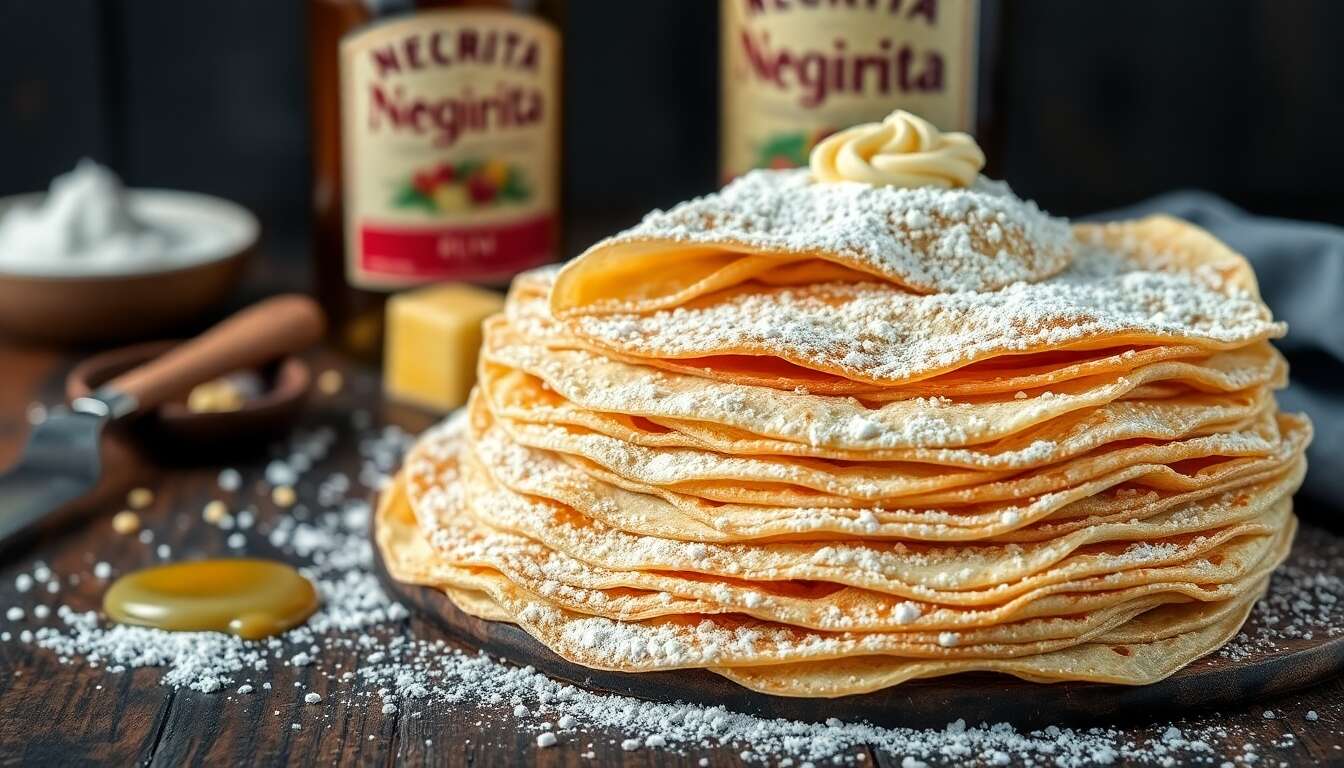 Crêpes au Rhum Negrita : recette Gourmande et Facile