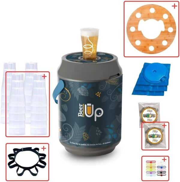 BEER UP MAX Origin Tireuse à bières portative - 20 verres - ceinture porte verres - Compatible fûts Beertender