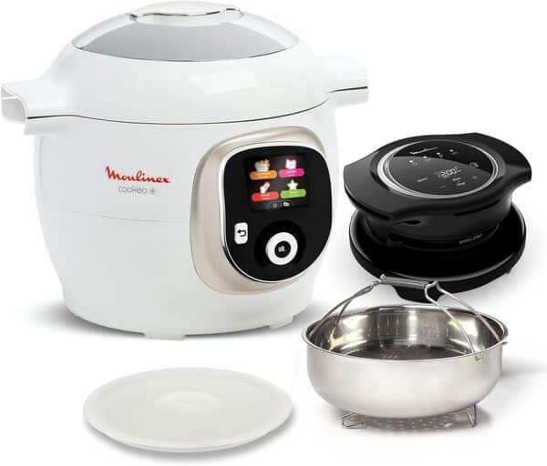 Moulinex Cookeo+ avec Extra Crisp, Multicuiseur, Air fryer, 10modes de cuisson, Cuisson sous pression, Recettes faciles pas à pas, CE85XCF0, Blanc