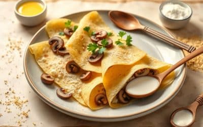 Recette de crêpes aux champignons