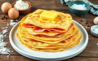 Crêpes complètes au jambon et emmental : recette savoureuse