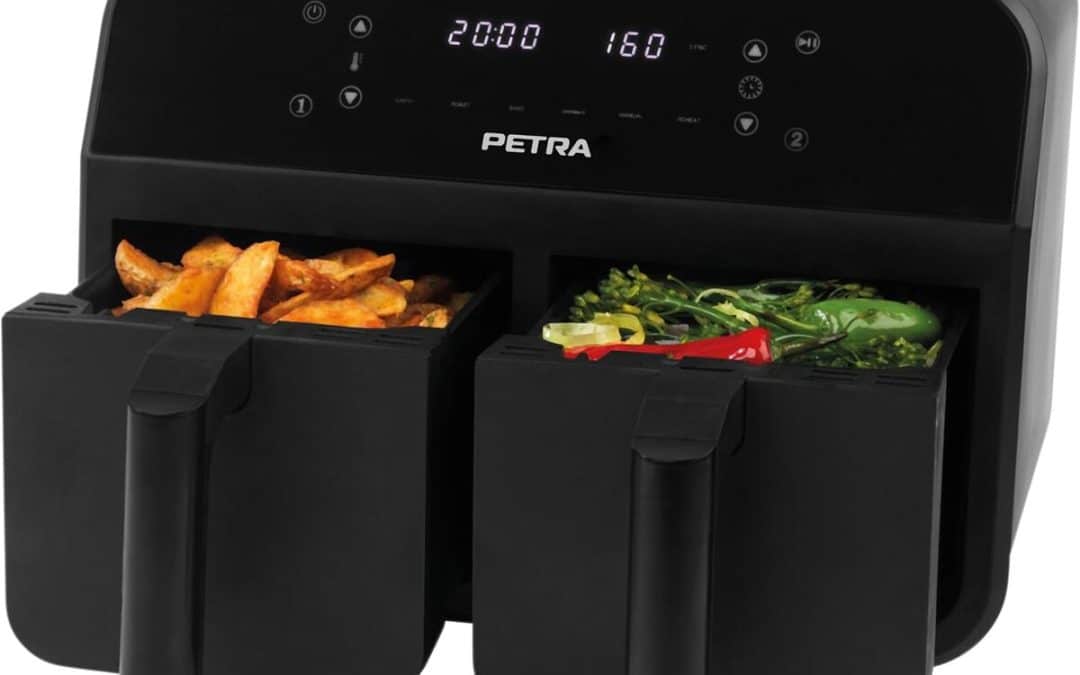 Test de la friteuse sans huile Petra PT4750BLKVDEEU7 : double tiroir et 6 programmes