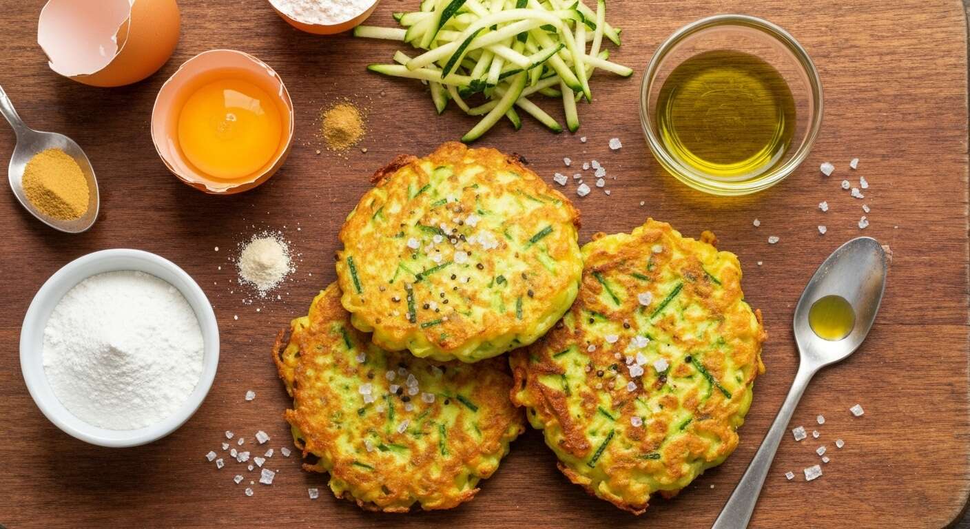 Galettes de courgettes au curcuma : recette facile et savoureuse