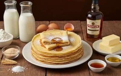 Crêpes traditionnelles au rhum de grand-mère : recette authentique