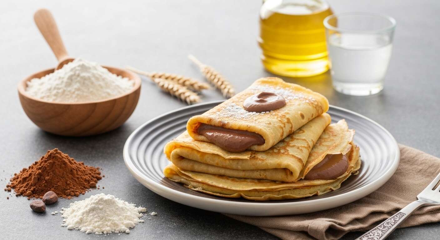 Crêpes au chocolat sans sucre : recette gourmande et légère