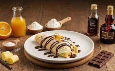 Crêpe à la glace vanille, orange et chocolat : une recette gourmande