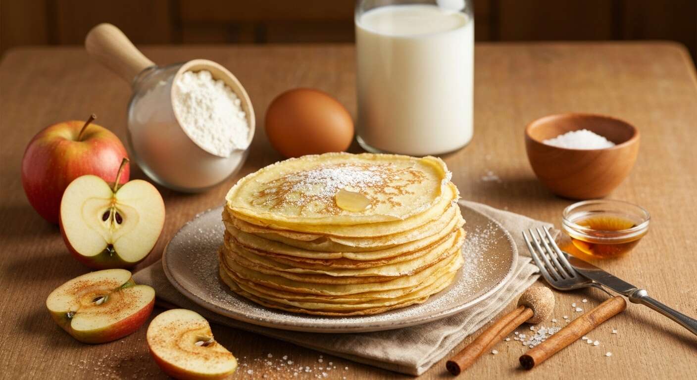 Crêpes aux pommes simples : recette facile et rapide