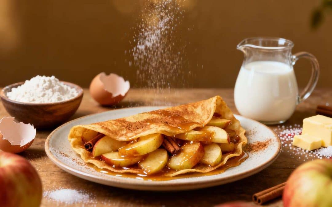Aumônières de crêpes aux pommes : recette gourmande et facile