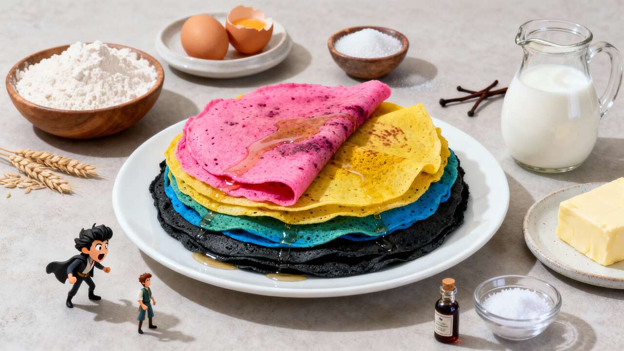 Crêpes colorées : une recette originale pour égayer vos desserts