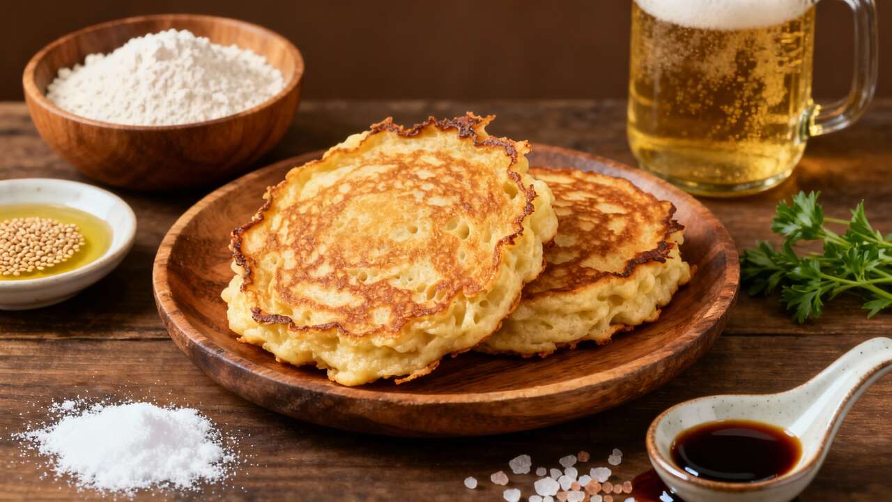 Crêpes japonaises au sarrasin et à la bière : recette savoureuse