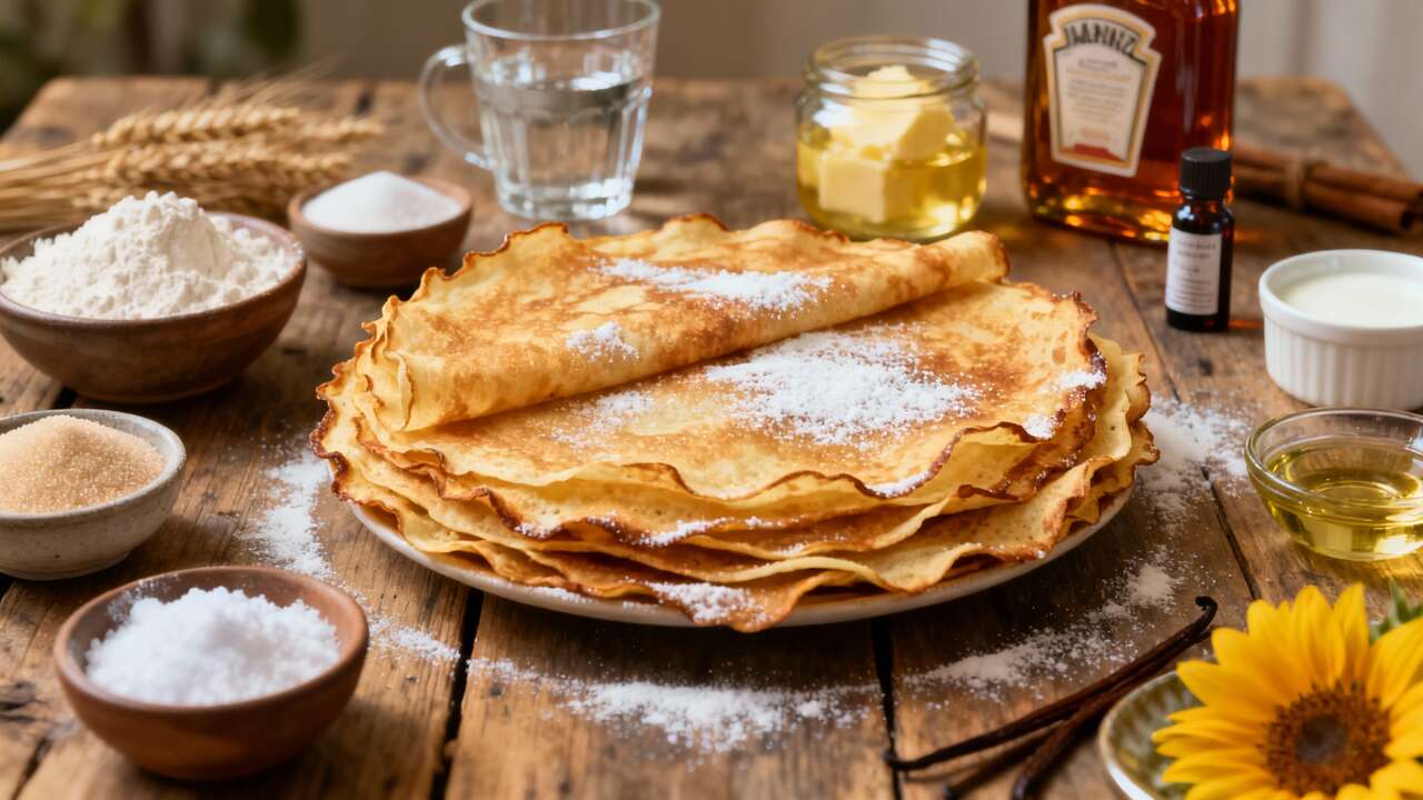 Cr&ecirc;pes au Rhum : recette Gourmande et Facile