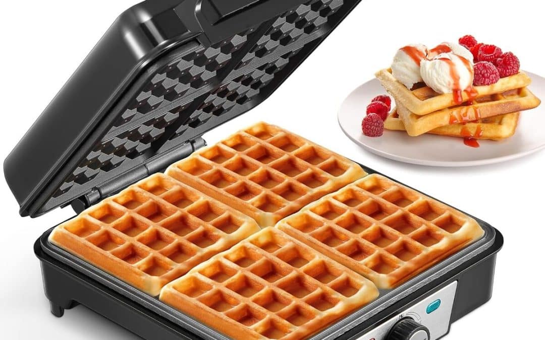 Test du gaufrier Reemix : 4 tranches, 1200W, acier inoxydable