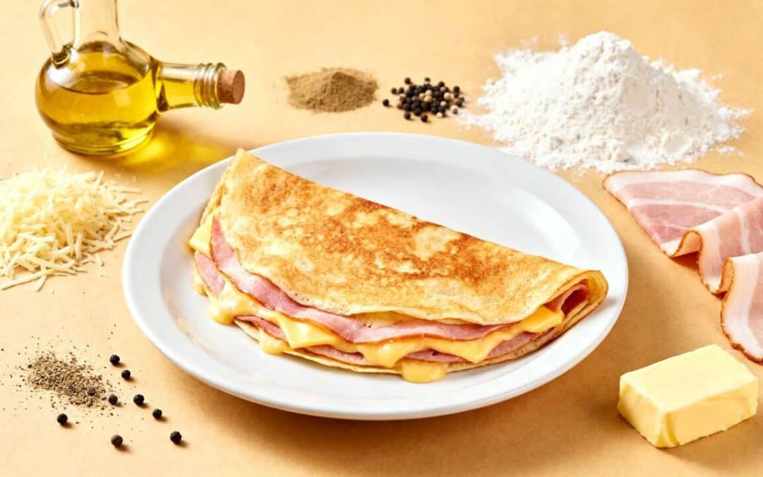 Recette facile et savoureuse de crêpes au jambon et fromage