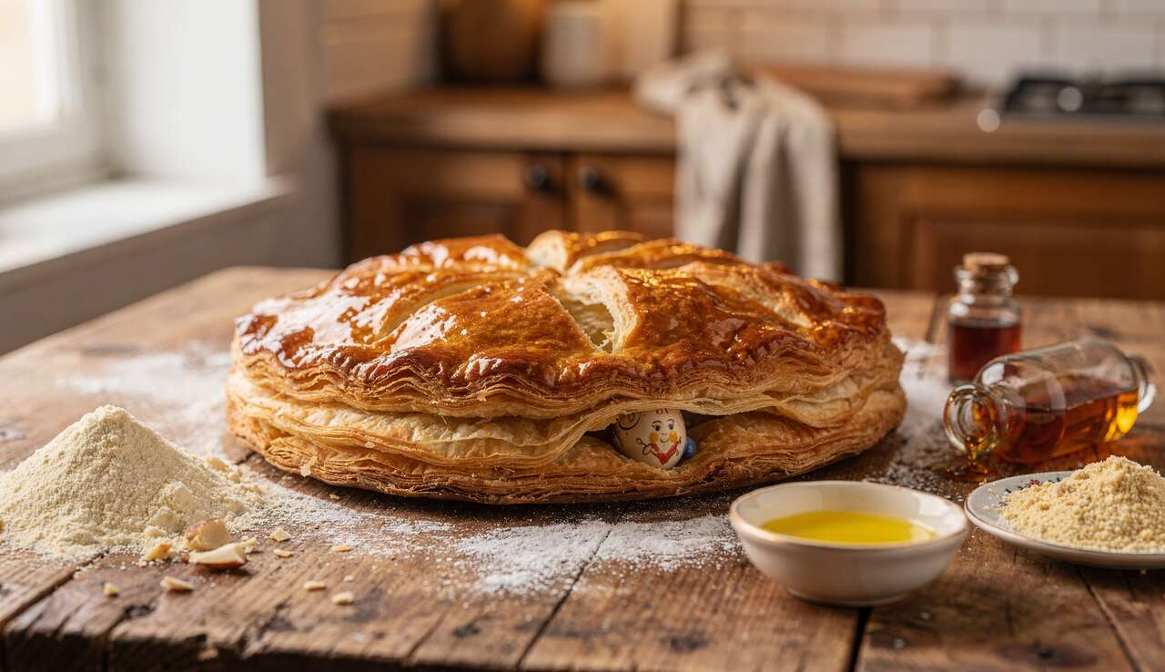 Galette des Rois l&eacute;g&egrave;re &agrave; la frangipane : recette facile et savoureuse