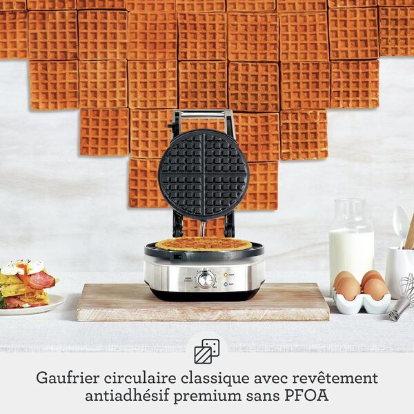 Sage - The No-Mess Waffle - Gaufrier professionnel - Acier Inoxydable Brossé