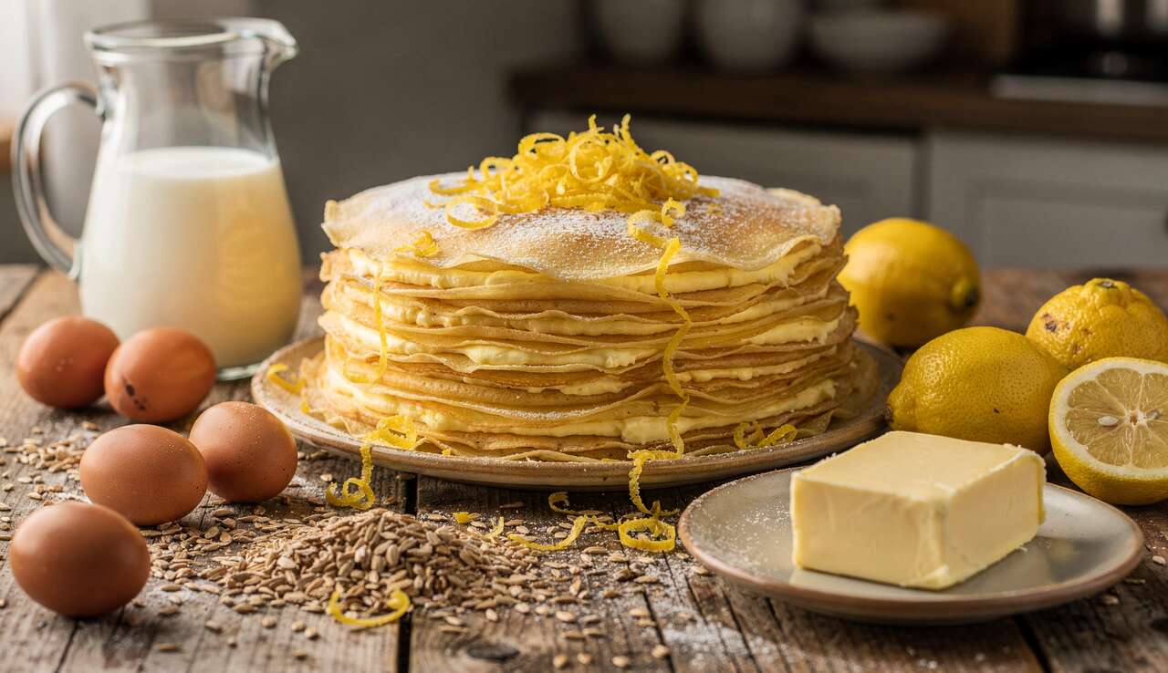 Gâteau de crêpes à la crème citron de Cyril Lignac : la recette idéale