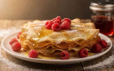 Crêpes aux framboises : recette gourmande facile et rapide