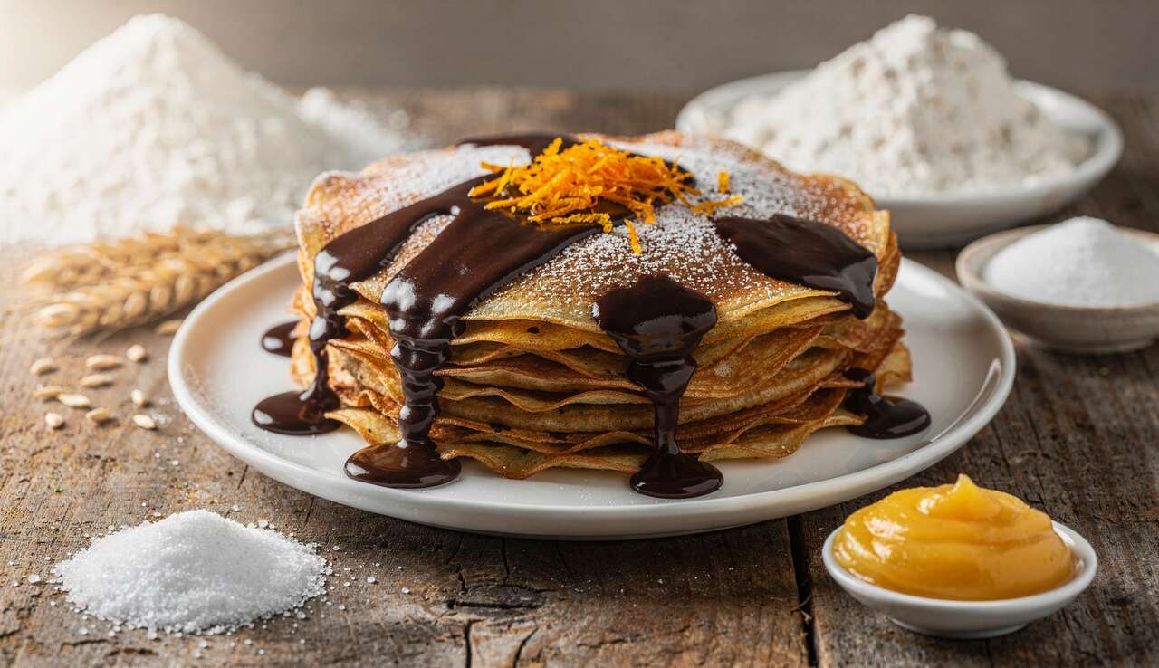 Crêpes aux agrumes : recette gourmande de sauce chocolat