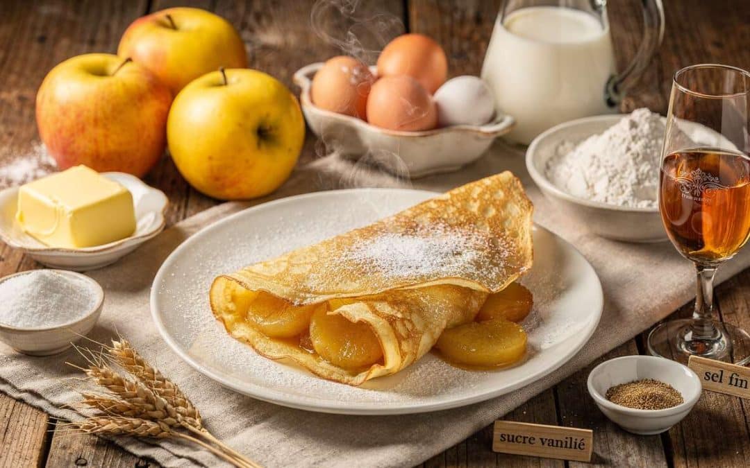 Crêpes soufflées aux pommes : recette légère et gourmande