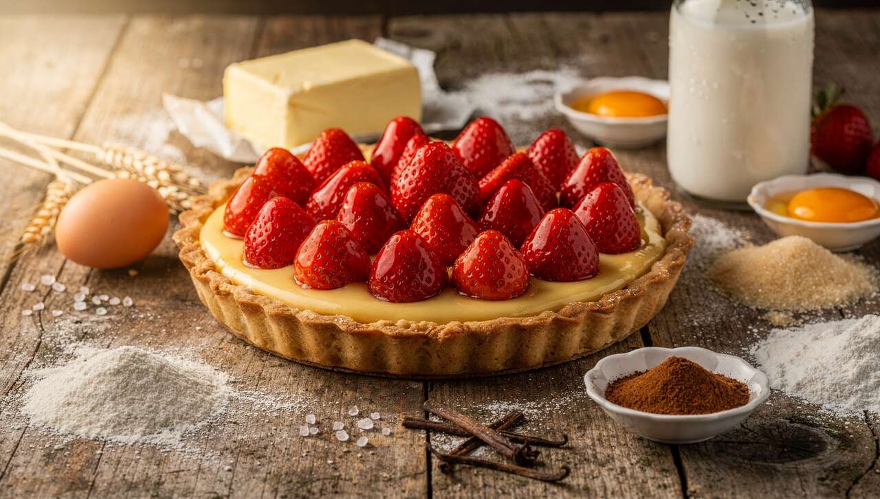 Recette de tarte aux fraises à l'ancienne