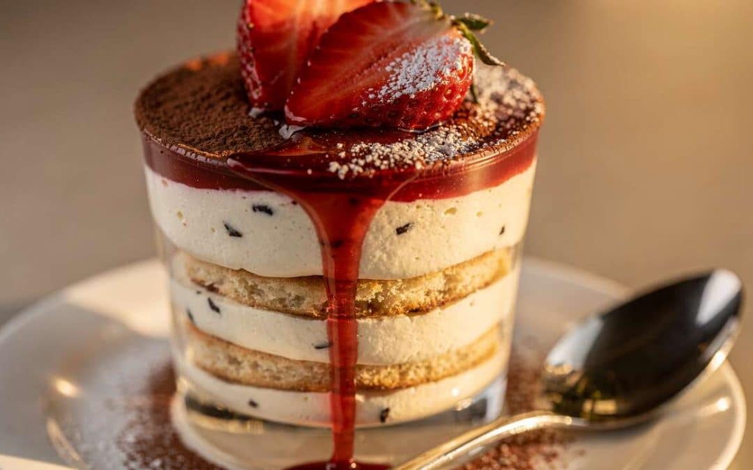Recette de verrines aux fraises façon tiramisu