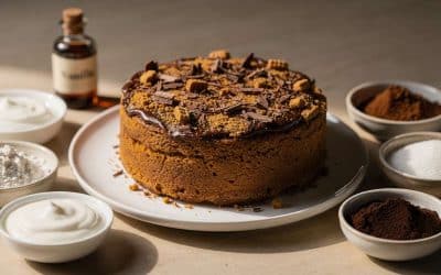 Recette facile de gâteau aux spéculoos, yaourts et chocolat