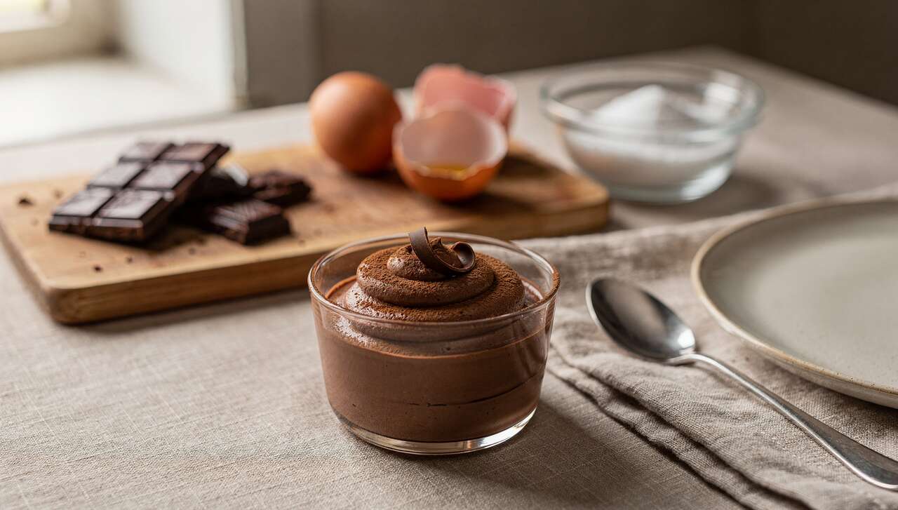 Mousse au chocolat pour 1 personne : la recette facile et rapide