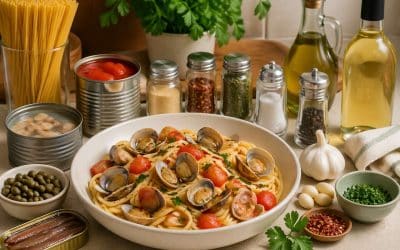 Recette de spaghetti aux palourdes et tomates