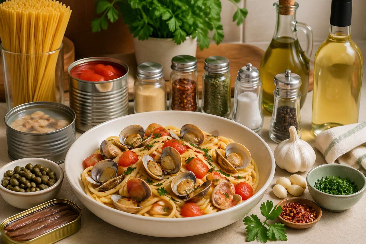 Recette de spaghetti aux palourdes et tomates