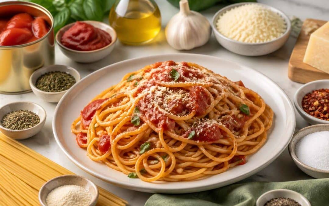 Recette des spaghettis sauce tomate à l'italienne