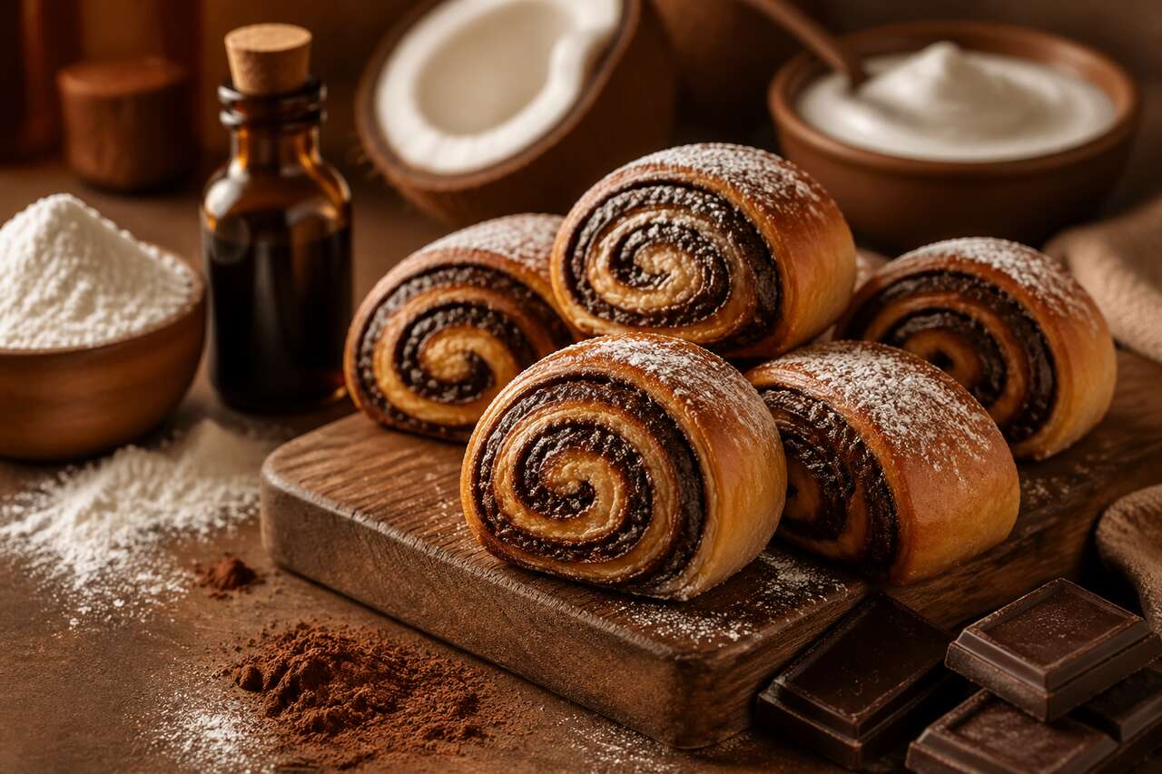 Recette de roulés au chocolat vachement bon