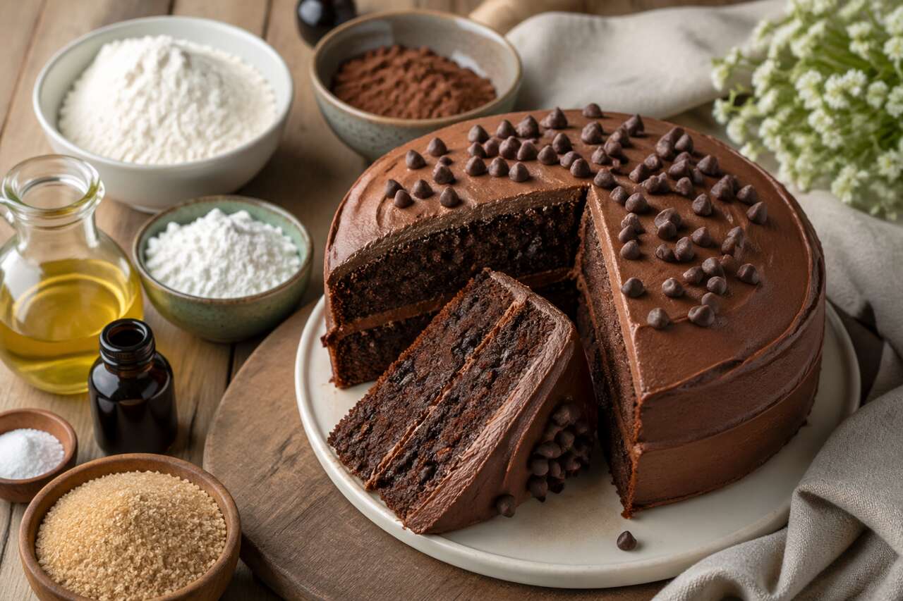 Recette du gâteau sans gluten au yaourt et chocolat maison