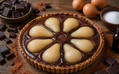 La meilleure recette de tarte au chocolat et aux poires