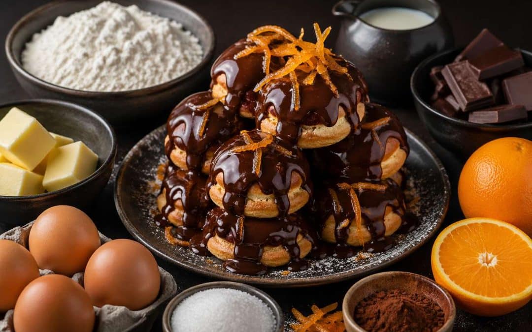 Recette de choux au chocolat coulant et à l'orange