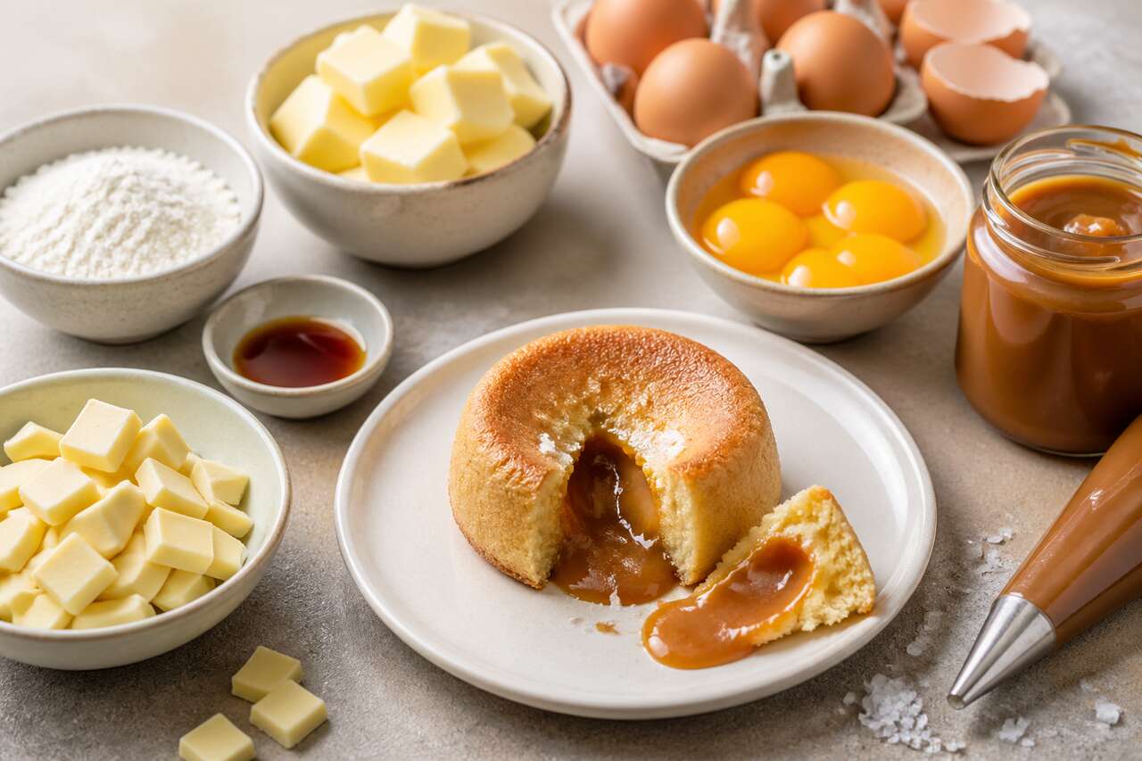 Moelleux au chocolat blanc et cœur caramel : la meilleure recette